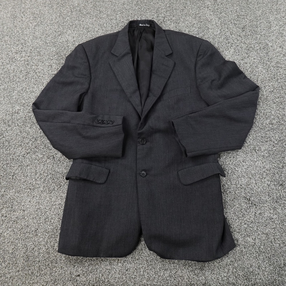 Vito‎ Rufolo Jacket Mens 42 Black Wool Button Blazer Sport Over Coat Suit Italy